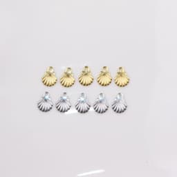 100/20pcs 6mm Wholesale StainlessSteel Mini Shell Dangling Charms DIY Anklets Earrings Bracelets Unfading Colorless 2 Colors