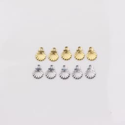 100/20pcs 6mm Wholesale StainlessSteel Mini Shell Dangling Charms DIY Anklets Earrings Bracelets Unfading Colorless 2 Colors