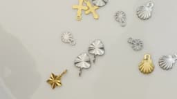 100/20pcs 6mm Wholesale StainlessSteel Mini Shell Dangling Charms DIY Anklets Earrings Bracelets Unfading Colorless 2 Colors