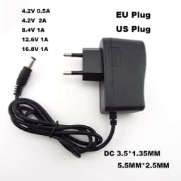 AC 100-240V DC 4.2V 8.4V 12.6V 16.8V 1A 1000MA Power Supply Adapter 8.4 12.6 16.8 V Volt Charger for 18650 Lithium Battery U26 V
