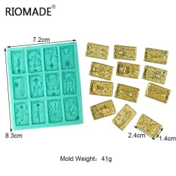 Tarot Silicone Fondant Mold Chocolate Dessert Baking Cake Decorating Tools Resin Handmade Epoxy Mould Making Bakeware Kitchen