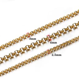 1Meter Gold Color Stainless Steel Chains Necklace Chain for DIY Bracelet Jewelry Making Components Findings Supplies 2.5/3/4mm