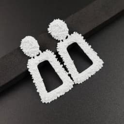New Hollow Geometric Trapezoid Drop Earrings for Women Personality Punk Carved Metal Brincos Jewelry Hyperbole Trendy Xmas Gift