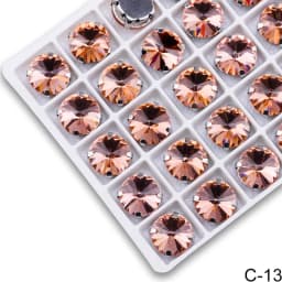 All Colors Sew on Rivoli Rhinestone With Silver Claw Round Shapes for Needlework Jewelry Wedding Dress Bags Trims