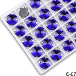 All Colors Sew on Rivoli Rhinestone With Silver Claw Round Shapes for Needlework Jewelry Wedding Dress Bags Trims