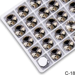 All Colors Sew on Rivoli Rhinestone With Silver Claw Round Shapes for Needlework Jewelry Wedding Dress Bags Trims