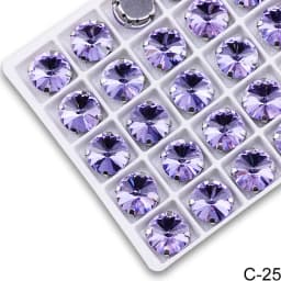 All Colors Sew on Rivoli Rhinestone With Silver Claw Round Shapes for Needlework Jewelry Wedding Dress Bags Trims