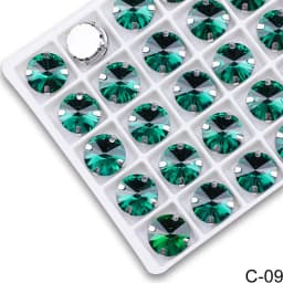 All Colors Sew on Rivoli Rhinestone With Silver Claw Round Shapes for Needlework Jewelry Wedding Dress Bags Trims