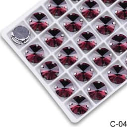 All Colors Sew on Rivoli Rhinestone With Silver Claw Round Shapes for Needlework Jewelry Wedding Dress Bags Trims