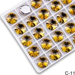 All Colors Sew on Rivoli Rhinestone With Silver Claw Round Shapes for Needlework Jewelry Wedding Dress Bags Trims