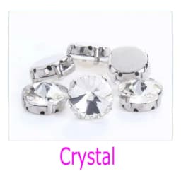 All Colors Sew on Rivoli Rhinestone With Silver Claw Round Shapes for Needlework Jewelry Wedding Dress Bags Trims