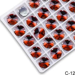 All Colors Sew on Rivoli Rhinestone With Silver Claw Round Shapes for Needlework Jewelry Wedding Dress Bags Trims
