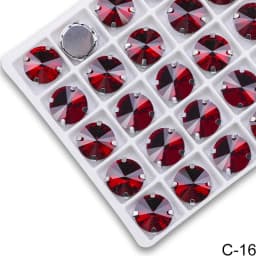 All Colors Sew on Rivoli Rhinestone With Silver Claw Round Shapes for Needlework Jewelry Wedding Dress Bags Trims