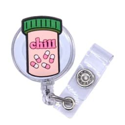 2022 New Design 1 Piece High Quality Silicone Retractable Hospital Nurse Badge Holder Reel Cute Cartoon ID Card Holder Keychains