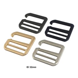 1pcs Metal Middle Center Bar Adjuster Buckle Fashion 6 Word Hook Clasp for DIY Leather Craft Bag Backpack Shoulder Strap Belt