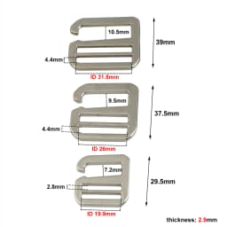 1pcs Metal Middle Center Bar Adjuster Buckle Fashion 6 Word Hook Clasp for DIY Leather Craft Bag Backpack Shoulder Strap Belt