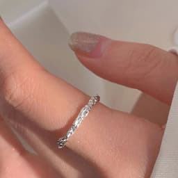 VENTFILLE 925 Sterling Silver Personalized Opening Simple Niche Design Ins Fashion Ring