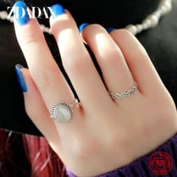 ZDADAN 925 Sterling Silver New Arrival Daisy Ring For Women Fashion Wedding Jewelry