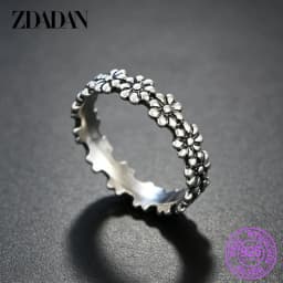 ZDADAN 925 Sterling Silver New Arrival Daisy Ring For Women Fashion Wedding Jewelry
