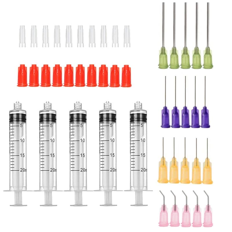 5 Pcs/Set Dispensing Syringe Blunt Needles 5ml Syringes, Needle 14G 15G 18G 20G 21G