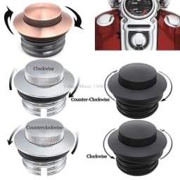 Motorcycle Left Right Aluminum  Screw-In Flush Mount  Pop Up Vented Fuel Tank Gas Cap for Harley Touring Road King Softail Dyna
