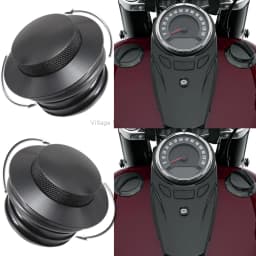 Motorcycle Left Right Aluminum  Screw-In Flush Mount  Pop Up Vented Fuel Tank Gas Cap for Harley Touring Road King Softail Dyna