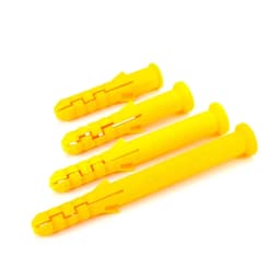 Yiqianyuan M6 Wall Plastic Wall Anchor Bolts Expansion Pipe Column Concrete Wall Plug Frame Fixings Tube Yellow