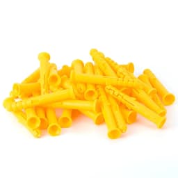 Yiqianyuan M6 Wall Plastic Wall Anchor Bolts Expansion Pipe Column Concrete Wall Plug Frame Fixings Tube Yellow