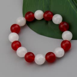 Anime Fruits Basket Kyo Sohma Bracelet White Red Crystal Beads Bangle Bracelets for Women Men Cosplay Props Jewelry