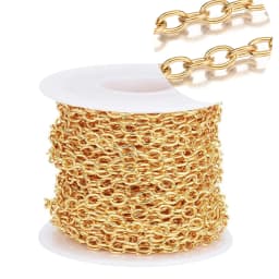 Wholesale 1 Meter Width 2mm-5mm Stainless Steel O Rolo Cable Link Bulk Chain Necklace For DIY Jewelry Bracelet Necklace