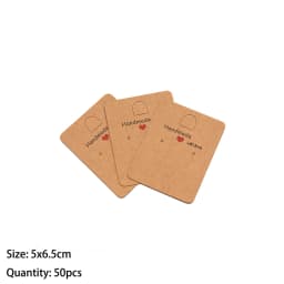 50pcs Paper Jewelry Display Stand Cards Earring Showcase Holder Organizer Packaging Gifts Small Businesses Supplies Material
