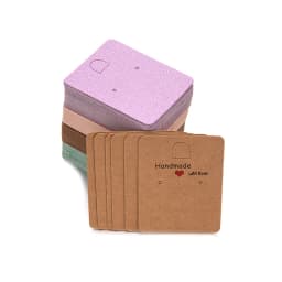50pcs Paper Jewelry Display Stand Cards Earring Showcase Holder Organizer Packaging Gifts Small Businesses Supplies Material