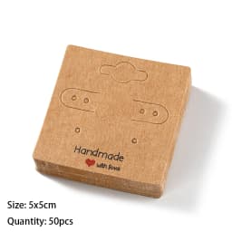 50pcs Paper Jewelry Display Stand Cards Earring Showcase Holder Organizer Packaging Gifts Small Businesses Supplies Material
