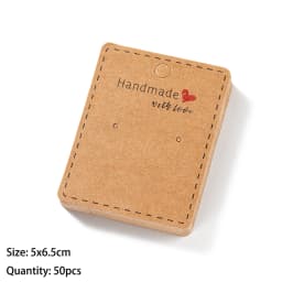 50pcs Paper Jewelry Display Stand Cards Earring Showcase Holder Organizer Packaging Gifts Small Businesses Supplies Material