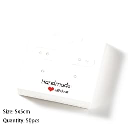50pcs Paper Jewelry Display Stand Cards Earring Showcase Holder Organizer Packaging Gifts Small Businesses Supplies Material