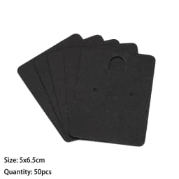 50pcs Paper Jewelry Display Stand Cards Earring Showcase Holder Organizer Packaging Gifts Small Businesses Supplies Material