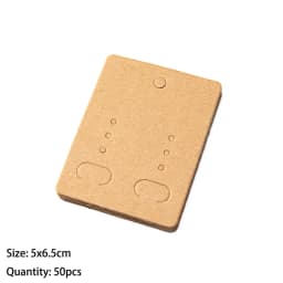 50pcs Paper Jewelry Display Stand Cards Earring Showcase Holder Organizer Packaging Gifts Small Businesses Supplies Material