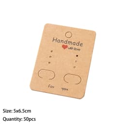 50pcs Paper Jewelry Display Stand Cards Earring Showcase Holder Organizer Packaging Gifts Small Businesses Supplies Material