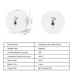 Tuya ZigBee Real Time Temperature And Humidity Sensor Work With Alexa Google Home Smart Home Smart Life/Tuya Smart App Control
