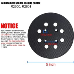 5 Inch 8 Hole Sanding Pad 125mm 1/2/4 Pcs Hook and Loop Replacement Plate for Sand RS290,RS241,RS 280/RS280VS Random Sander