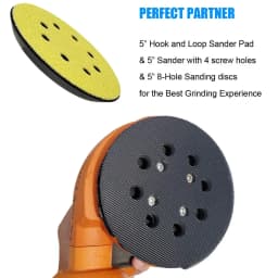 5 Inch 8 Hole Sanding Pad 125mm 1/2/4 Pcs Hook and Loop Replacement Plate for Sand RS290,RS241,RS 280/RS280VS Random Sander