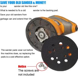 5 Inch 8 Hole Sanding Pad 125mm 1/2/4 Pcs Hook and Loop Replacement Plate for Sand RS290,RS241,RS 280/RS280VS Random Sander