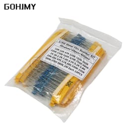 600pcs/set 30 Kinds 1/4W Resistance Metal Film Resistor Pack Assorted Kit 1% 1K 10K 10K 100K 220ohm 1M Resistors 300pcs/set