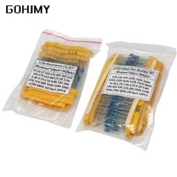 600pcs/set 30 Kinds 1/4W Resistance Metal Film Resistor Pack Assorted Kit 1% 1K 10K 10K 100K 220ohm 1M Resistors 300pcs/set