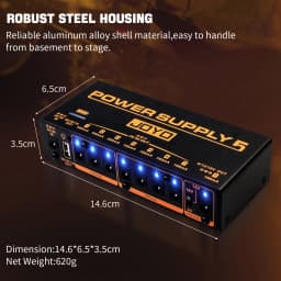JOYO JP-05 Guitar Effect Pedal Power Supply Rechargeable 4400mAh Battery 8 DC Outputs Jacks 9V 12V 18V Guitar Effect Power