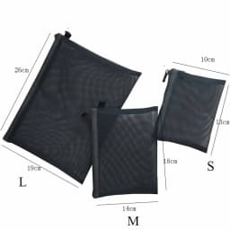 1PCS Women Travel Zipper Make Up Makeup Bag Organizer Storage Pouch Black Mesh Cosmetic Bag Toiletry Clear Wash Bags Case