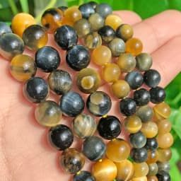 Natural Stone Beads African Turquoise Tiger Eye Jewelry Charm Gemstone Beads for Jewelry Making DIY Bead Bracelet Women 15inch