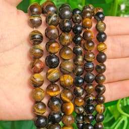 Natural Stone Beads African Turquoise Tiger Eye Jewelry Charm Gemstone Beads for Jewelry Making DIY Bead Bracelet Women 15inch