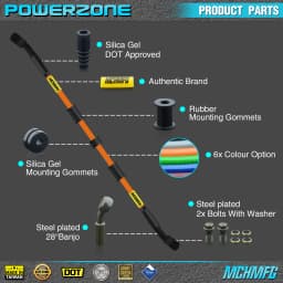 Motorcycle Dirt Bike Braided Steel Hydraulic Reinforce Brake Iine Clutch Oil Hose  Tube 450 To 2300mm 28-28degree Fit Racing MX