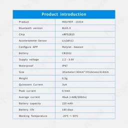 Holyiot nRF52810 beacon tag with accelerometer sensor BLE 5.0 Bluetooth Low Power Consumption Module eddystone ibeacon